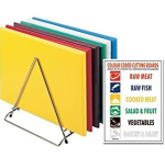 Chopping Board Set- Inc Rack & Chart - Set of 6