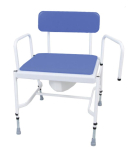 Bariatric Commode Adjustable Height & Detachable Arms