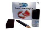 Denture Marking Kit 12m Liquid Grey/Black Pencil 15x Pads