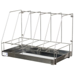 5 Bed Pan Drainage Rack with Tray