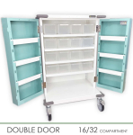 16 Tray Original Packaging Drugs Trolley- Key Button Lock