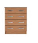 4 Drawer Chest - Rounded Top Wide - Beech