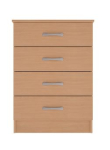 4 Drawer Chest - Rounded Top Narrow - Lissa Oak