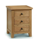 Marlborough 3 Drawer Bedside Table in Antique Finish
