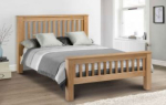 Marlborough 135cm Amsterdam Oak Bed with High Foot End