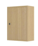 Lockable Wall Cabinet In Oak H446 x W330 x D250