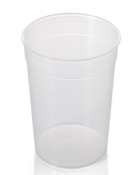 Clear No Handle Graduated Plastic Beaker