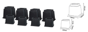 8 Piece Adjustable Furniture Raisers