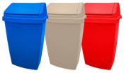 50L Lift Top Bin (Cream, Blue or Red)