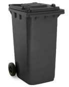 Black Wheelie Bin 240Ltr