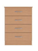 4 Drawer Chest - Rounded Top Narrow - Maple