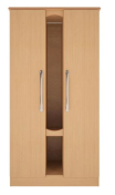 Dementia Wardrobe Wide Double Door In Beech