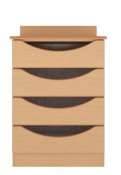 Dementia 4 Drawer Narrow Chest In Beech (24inch Wide)