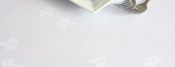Alpha Ivyleaf Table Cloth 54 x 70inch in White