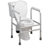 Aluminium Padded Height Adjustable Toilet Surround