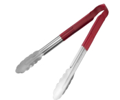 Hygiplas Colour Coded Red Serving Tongs 300mm