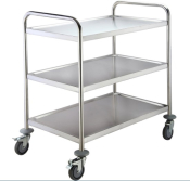 Service Trolley with Aluminium Shelves