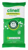 Clinell Plastic Free Surface Wipes - Biodegradable