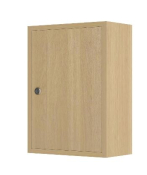 Lockable Wall Cabinet In Oak H446 x W330 x D250