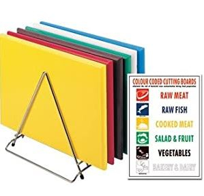 Chopping Board Set- Inc Rack & Chart - Set of 6