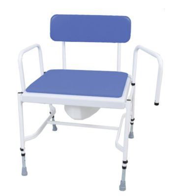 Bariatric Commode Adjustable Height & Detachable Arms