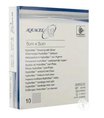 Aquacel Ag Dressing 5cm x 5cm With Silver