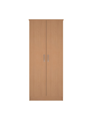 30Inch Wardrobe - Double Door Beech