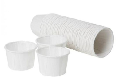 Waxed Paper Medicine Measure Pots