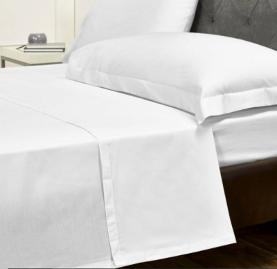 Cotton Flat Sheet (100%) S/B White