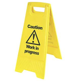 A Frame Caution Sign