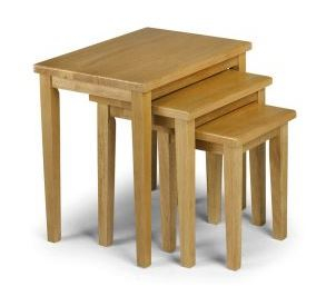 Cleo Nest of Tables - set of 3 Light Oak