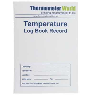 Temperature Log Book 6 Month Food Hygiene