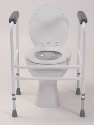Toilet Frame with adjustable Height/Width & Rubber feet