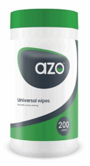 AZO Universal Disinfecting Wipe Non Alcohol Tub 200